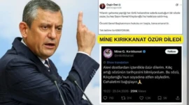 Özgür Özel’in kınadığı yazar Kırıkkanat özür diledi CHP Genel Başkanı Özgür Özel, yazar Mine Kırıkkanat’ın, ‘Kemal Kılıçdaroğlu’ yorumunu isim vermeden kınadı. Kırıkkanat özür diledi.