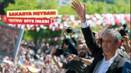 Özgür Özel: Yüzde 65 aldığınız Sakarya meydanı istifa diye inliyor Özgür Özel: Tayyip bey mitingleri çok yakından takip ediyor. Duymuştur ama duymadıysa söyleyeyim. Sakarya, hani bir zamanlar yüzde 65 aldığınız, bir zamanlar kalemiz dediğiniz Sakarya meydanı, istifa diye inliyor!