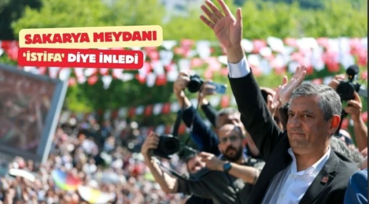 Özgür Özel: Yüzde 65 aldığınız Sakarya meydanı istifa diye inliyor Özgür Özel: Tayyip bey mitingleri çok yakından takip ediyor. Duymuştur ama duymadıysa söyleyeyim. Sakarya, hani bir zamanlar yüzde 65 aldığınız, bir zamanlar kalemiz dediğiniz Sakarya meydanı, istifa diye inliyor!