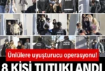 Ünlülere uyuşturucu operasyonu! 8 kişi tutuklandı… İstanbul Cumhuriyet Başsavcılığı’nın yürüttüğü uyuşturucu ve fuhuş soruşturması kapsamında gözaltına alınan şüphelilerden, aralarında Ali Yaşar Koz ve Elif Karaarslan’ın da bulunduğu 8 kişi çıkarıldıkları mahkemece tutuklandı.