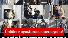 Ünlülere uyuşturucu operasyonu! 8 kişi tutuklandı… İstanbul Cumhuriyet Başsavcılığı’nın yürüttüğü uyuşturucu ve fuhuş soruşturması kapsamında gözaltına alınan şüphelilerden, aralarında Ali Yaşar Koz ve Elif Karaarslan’ın da bulunduğu 8 kişi çıkarıldıkları mahkemece tutuklandı.