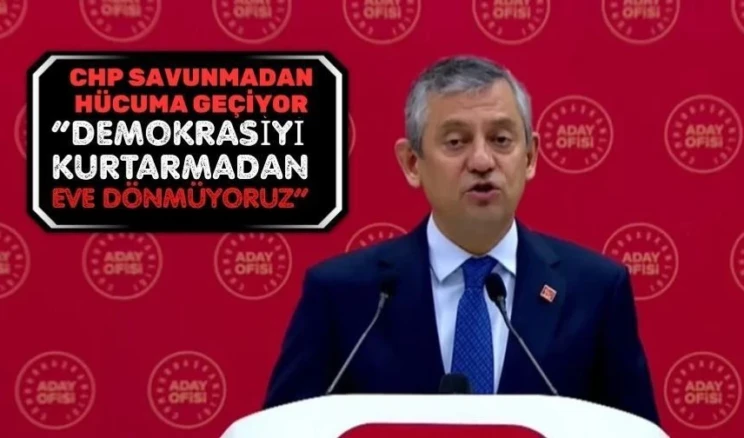 Özgür Özel: CHP 81 ilde sokağa iniyor… CHP’nin bugünden itibaren 81 il ve 973 ilçede yoğun bir programla sahaya çıkacağını belirten Genel Başkan Özgür Özel, “Bugünden itibaren CHP bu kötülükleri yapanlara karşı, iktidarı değiştirmek ve adaleti getirmek için savunmadan hücuma geçiyor, sahaya gidiyor” dedi.