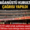 CHP’li 111 vekilden olağanüstü kurultay çağrısı CHP’li 111 milletvekilinden 12 Temmuz’da olağanüstü kurultay yapılması için çağrı geldi… 27 milletvekili bu bildiriye destek vermezken 700’den fazla delegenin de olağanüstü kurultay yapılması için imza verdiği öğrenildi.