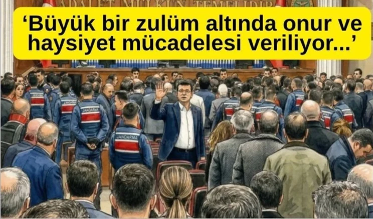 Ekrem İmamoğlu: İktidarın ve partimin başındaki kayyuma sözlerini aynen iade ediyorum İBB Davası’nın 44. gününde verilen arada konuşan Ekrem İmamoğlu: İktidarın başındaki zihniyete ve aynı dili kullanan benim canım partimin başındaki kayyuma sözlerini bu masum insanlar adına aynen iade ediyorum.