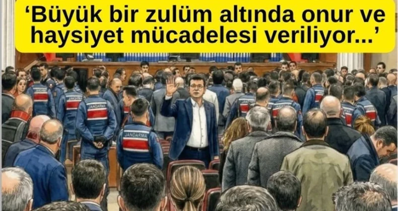 Ekrem İmamoğlu: İktidarın ve partimin başındaki kayyuma sözlerini aynen iade ediyorum İBB Davası’nın 44. gününde verilen arada konuşan Ekrem İmamoğlu: İktidarın başındaki zihniyete ve aynı dili kullanan benim canım partimin başındaki kayyuma sözlerini bu masum insanlar adına aynen iade ediyorum.