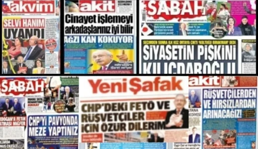 Yandaş Medyanın U Dönüşü! Kandil’in adayı dedikleri ‘Bay Kemal’i baş tacı yaptılar! İktidar yandaşı medya yıllarca hakaret ve karalama dolu manşetler attığı Kemal Kılıçdaroğlu’nu öve öve bitiremiyor.