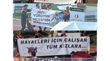 ODTÜ Mezuniyet Töreninde Dikkat Çeken Pankartlar Gündem Oldu
