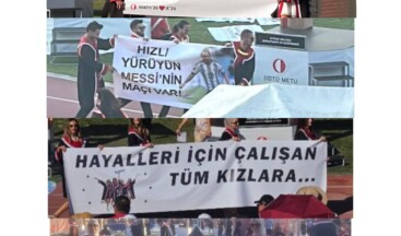 ODTÜ Mezuniyet Töreninde Dikkat Çeken Pankartlar Gündem Oldu