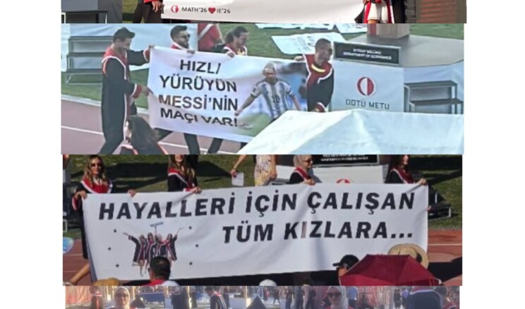 ODTÜ Mezuniyet Töreninde Dikkat Çeken Pankartlar Gündem Oldu